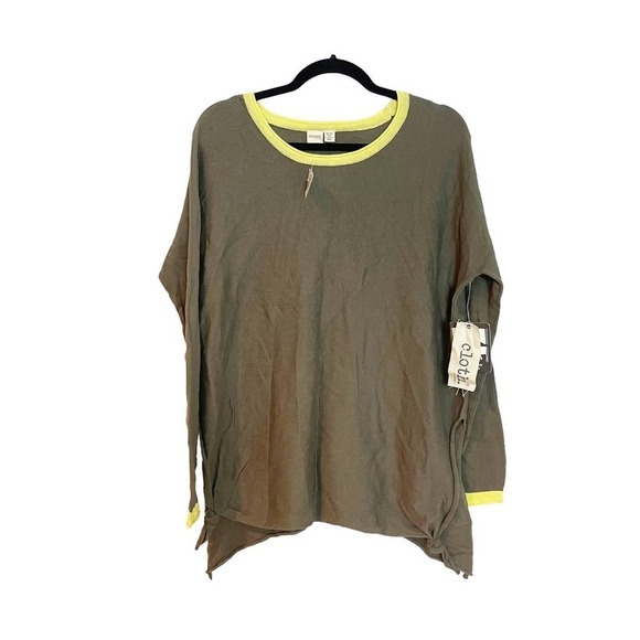 Cloth By Design Oversized Knit Sweater In Drab Solid Green Women's Size S NWT - Picture 3 of 11